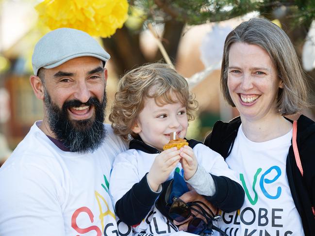 George Doech, Hector and Stephanie Colls pictured at Marrickville park.