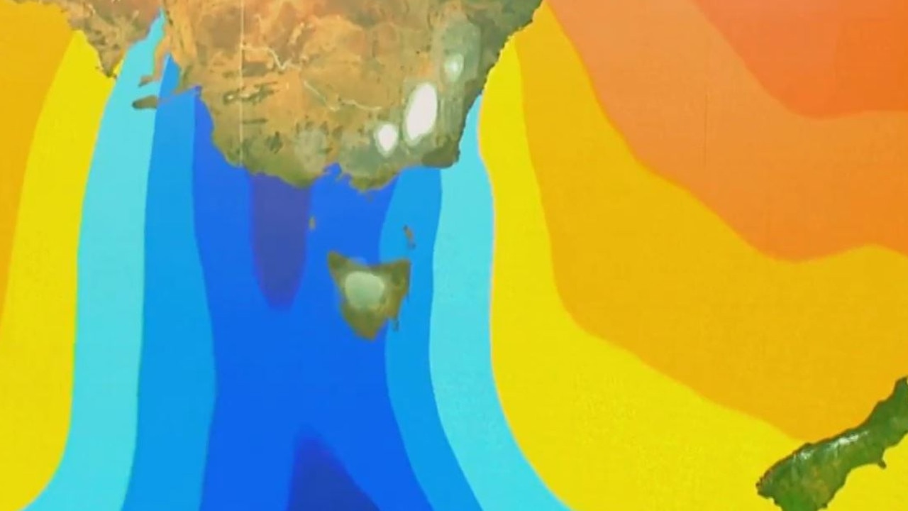 The lick of polar air could reach South Australia, Victoria and Tasmania early in the week. Picture: Sky News Weather.
