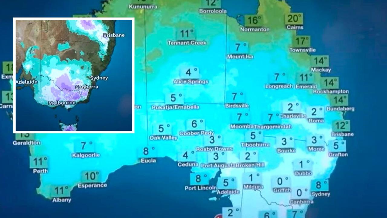 Sydney, Melbourne, Brisbane, Perth Christmas Day forecast Wet