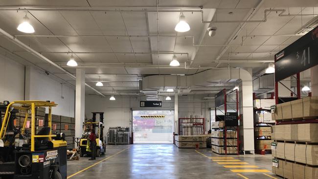 Bunnings Warehouse Newstead’s tradie goods loading area. Picture: Amanda Horswill