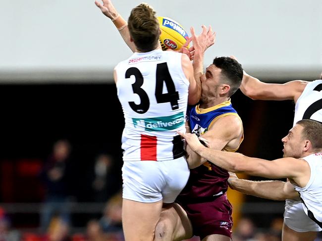 Tom Highmore was dropped earlier in the season, now he is firmly entrenched in the Saints’ backline. Picture: Getty Images