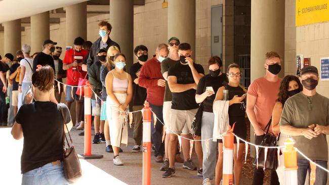 A Vax-a-thon urging Queenslanders to get vaccinated. Picture: Liam Kidston.