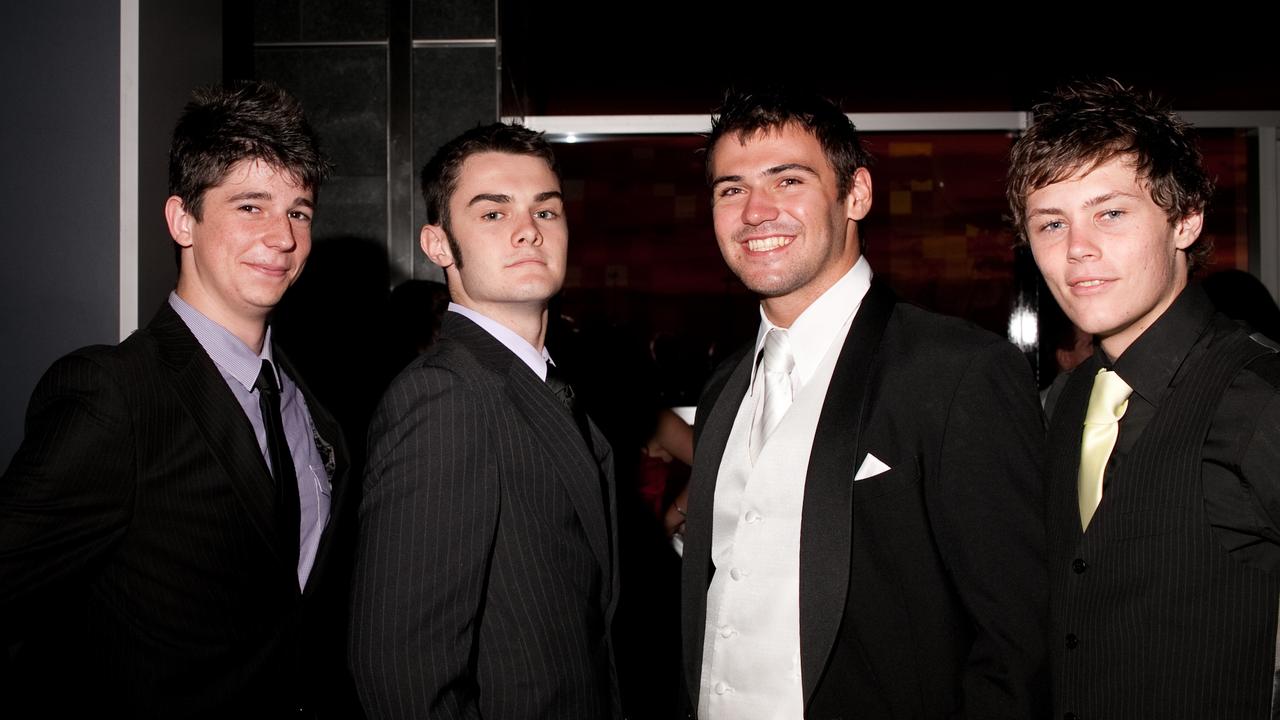 Adam Luck, Mitchell Blundell, Jeremy Edwards and Jake Temple at the 2009 Kormilda College formal. Picture: NT NEWS