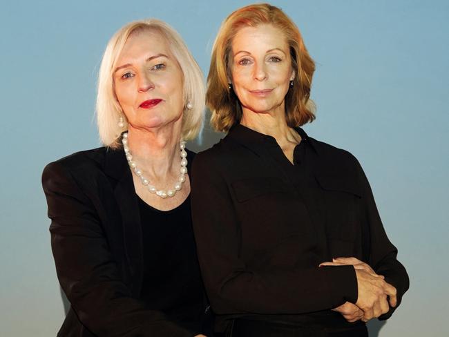 Catherine McGregor and actress Heather Mitchell. Mitchell played McGregor in the Still Point Turning show. Picture: Renee Vaile