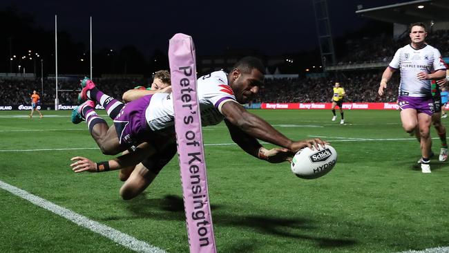 Suliasi Vunivalu is twice the NRL’s top try-scorer. Picture: Brett Costello