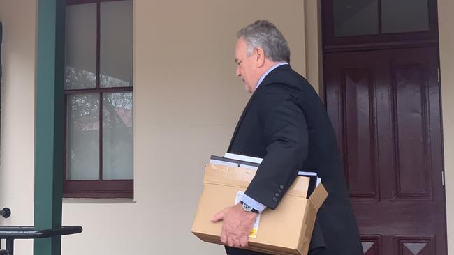 Detective Acting Sergeant Gary Sheehan, who was in charge of the investigation for the inquest into the death of Kelvin James Forrest at Byron Central Hospital, leaves Ballina Courthouse after the final day of the inquest hearings on Friday. Picture: Liana Boss