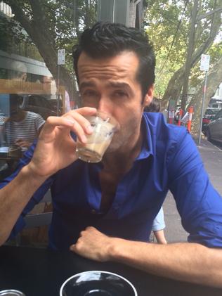 Getting real: Chris opens up over a coffee. Picture: Supplied