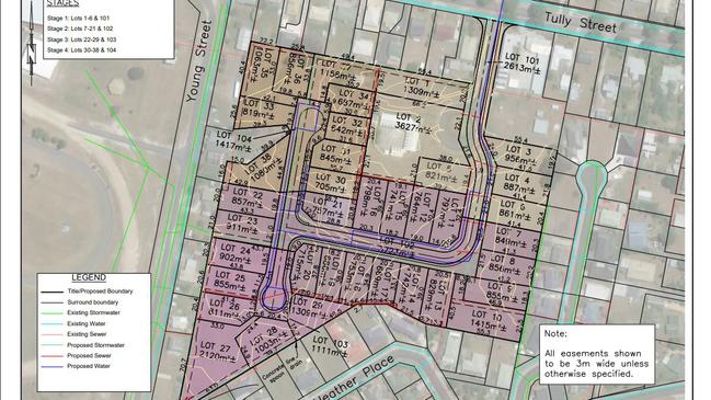 Plans for the 38-lot residential subdivision at 61a Tully Rd, St Helens. Picture: Streetwise Developments/Break O'Day Council