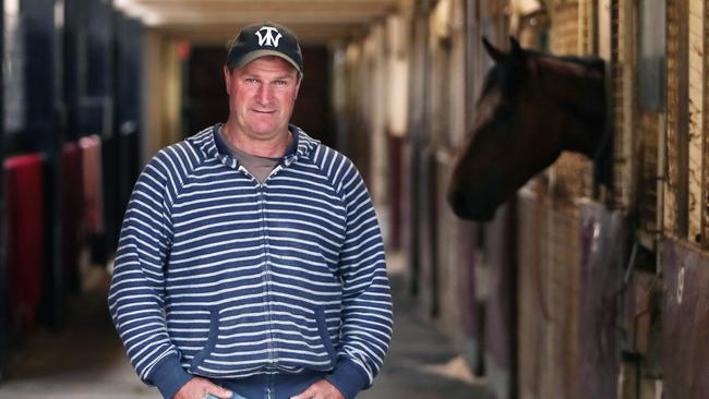 Darren Weir at his stables in Ballarat; he collected more than $31 million in prizemoney last season with a commonwealth record of 491 wins. Picture: Aaron Francis