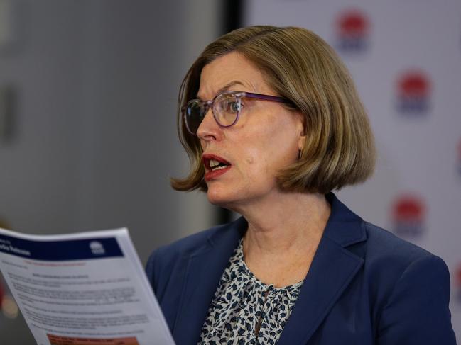 SYDNEY, AUSTRALIA - NewsWire Photos DECEMBER 28, 2020. NSW Chief Health Officer Dr Kerry Chant provides a COVID-19 update at a press conference at Martin Place in Sydney Australia. Picture: NCA NewsWire / Gaye Gerard