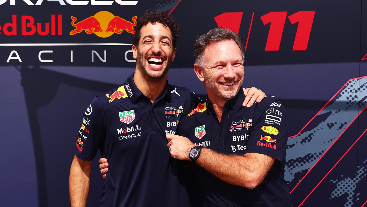 Daniel Ricciardo and Christian Horner