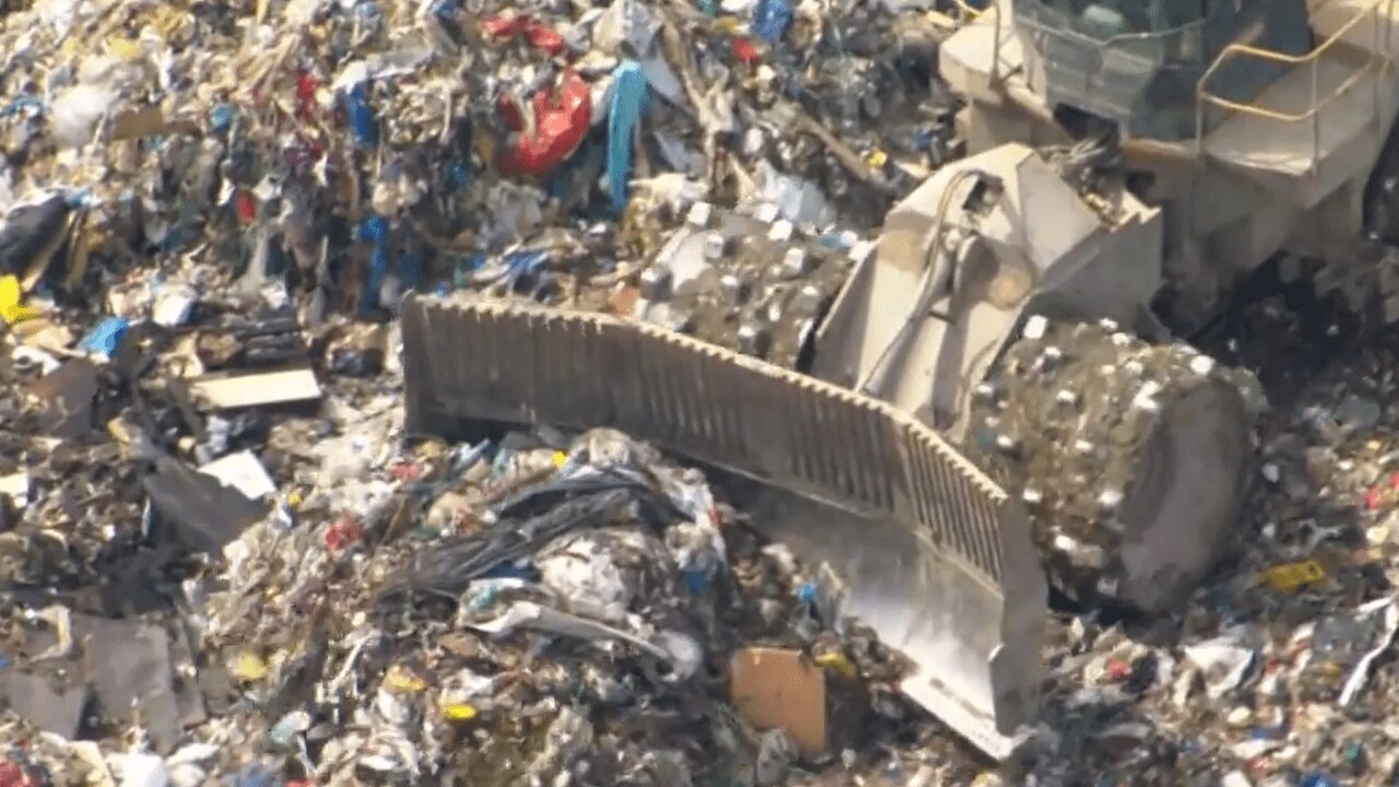 The stench of the nearby rubbish dumps has prompted serious backlash. Source: 9News