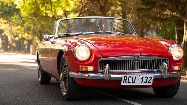 Tom Stuart’s MG B was passed dow from his grandfather. Picture: Supplied