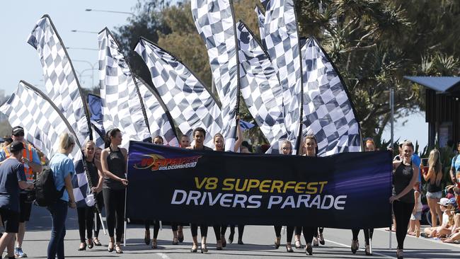 V8 Superfest Drivers Parade through Surfers Paradise. Picture: JERAD WILLIAMS