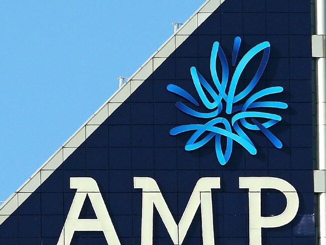 AMP logo on side of building