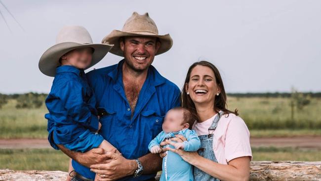 Chris ‘Willow’ Wilson with wife Danielle and sons Ted and Austin.