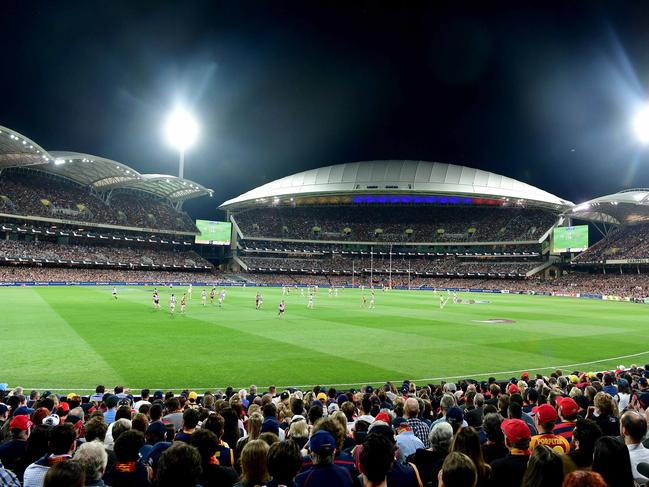 AFL Preliminary Final - Adelaide Crows vs Geelong Cats at Adelaide Oval.Capacity crowd watch the first quarter of the game.Photo from North/Western end of the oval.picture: Bianca De Marchi