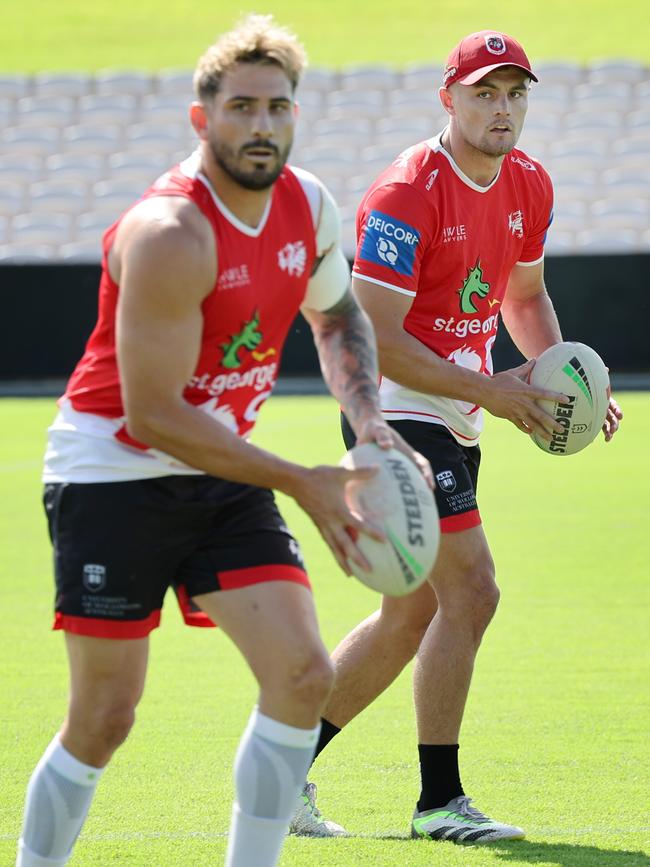 Jack Bird and Kyle Flanagan. Picture: Richard Dobson