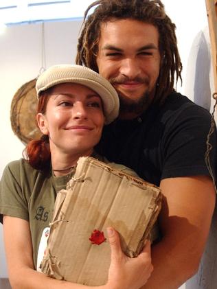 Jason Momoa with then-fiancee, Simmone Jade Mackinnon.  Picture:  Supplied