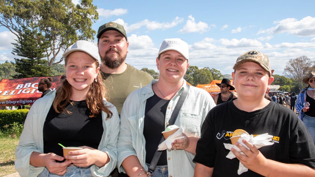 Gabrielle, Adam, Melissa and Julius Stifanic. Meatstock - Music, Barbecue and Camping Festival at Toowoomba Showgrounds.Saturday March 9th, 2024 Picture: Bev Lacey