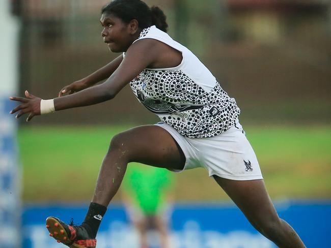 Freda Puruntatameri as PINT v Palmerston Women's Premier League.Picture GLENN CAMPBELL