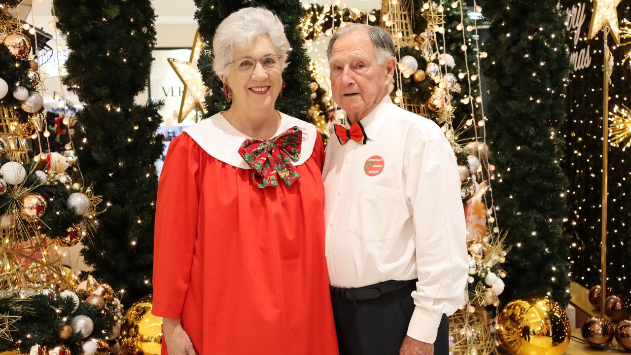 Kym and Rod Wilson lead the ChoralAires, a volunteer choir at the Townsville Choral Society which has been spreading Christmas joy since Townsville Shopping Centre opened almost four decades ago.