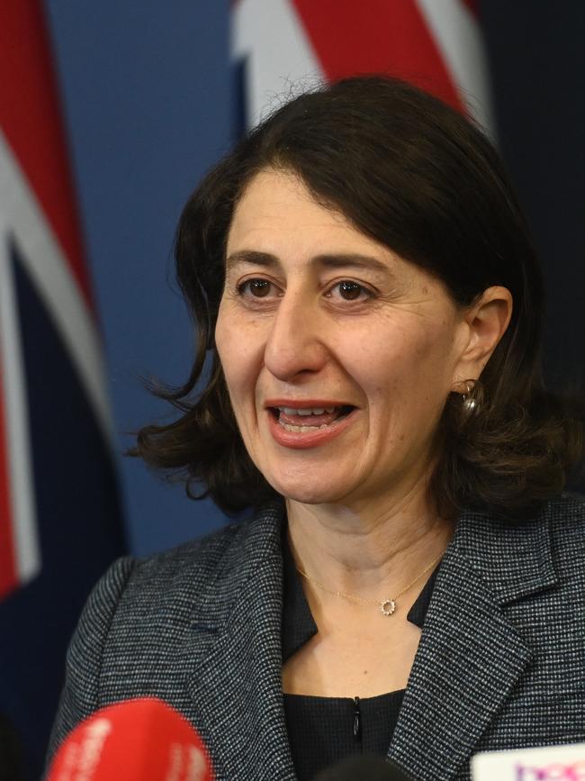 Former premier Gladys Berejiklian caused shockwaves when she admitted to a secret relationship with Mr Maguire. Picture: NewsWire/Jeremy Piper.