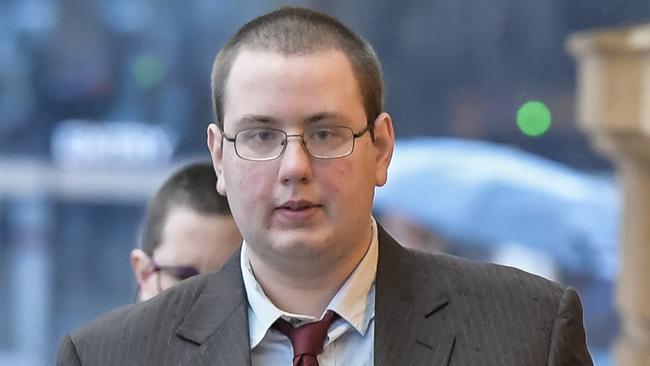 Naim Louis Anderson outside court, prior to breaching his bail by accessing online pornography. Picture: NCA NewsWire / Roy VanDerVegt.