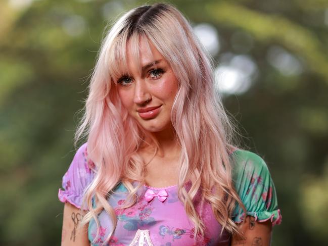 Daily Telegraph. 10, October, 2022.Singer Peach PRC, at The Domain, in Sydney, today, where she will be performing at Sydney WorldPride closing event - Rainbow Republic - on March 5, 2023. Picture: Justin Lloyd.