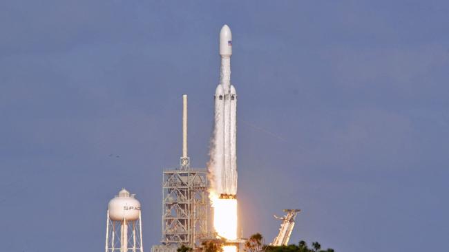 A rocket launches from the Kennedy Space Center