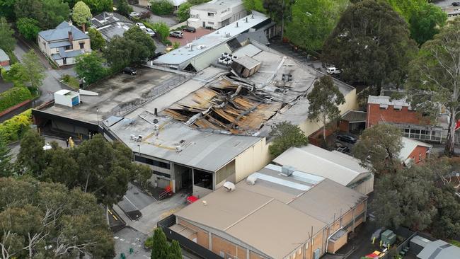 The wreckage of the Stirling Village Shopping centre after it was gutted by fire. Picture: The Advertiser