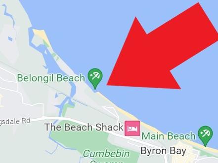 The bone was found at the shipwreck of the Wollongbar, just off Byron Bay's Belongil Beach.
