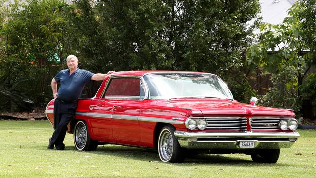 Kevin Wojewodka with his 1962 Pontiac Bonneville, which will feature in Cars Under the Stars at Gosford Showground. Picture: Sue Graham