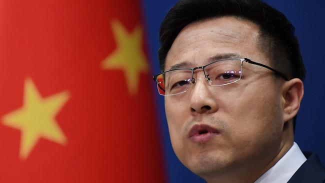 Chinese Foreign Ministry spokesman Zhao Lijian. Picture: AFP