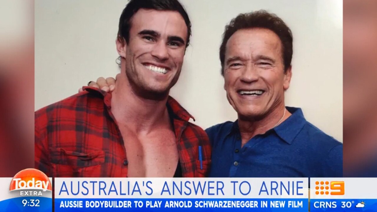 Mr von Moger made headlines in Australia when announced as the actor of Arnold Schwarzenegger in the film Bigger. Picture: Today Extra