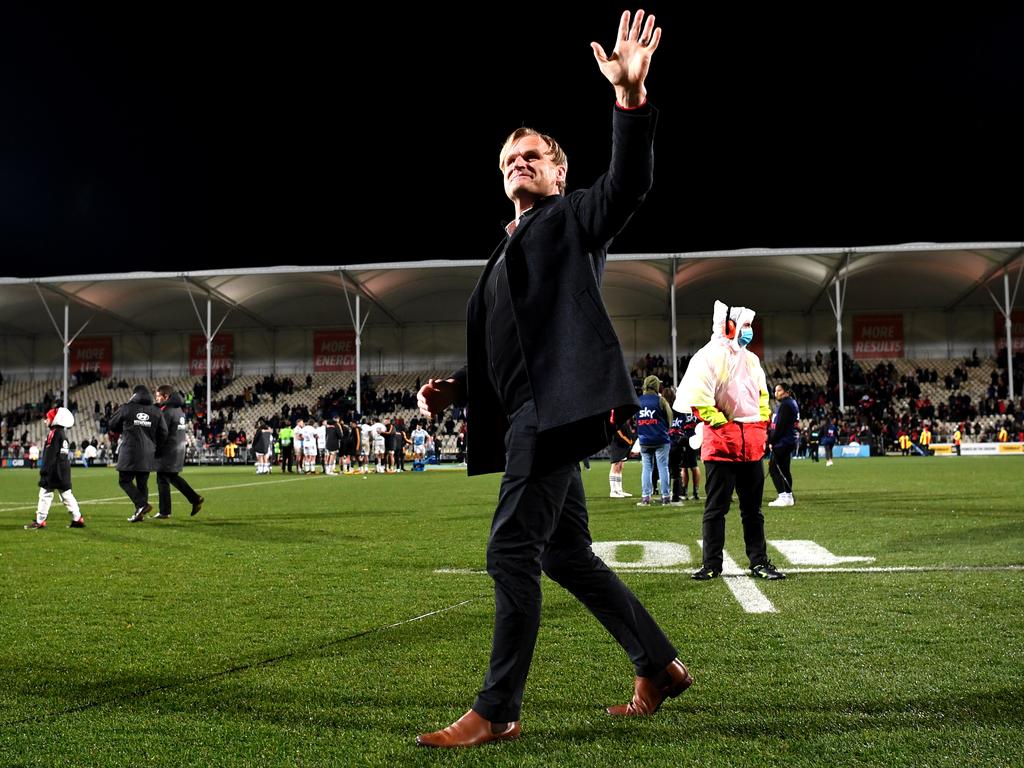 The coach is signed to stay on with the Crusaders for at least two more seasons. Picture: Kai Schwoerer/Getty Images