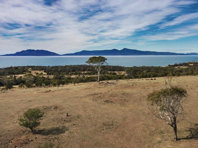 The proposed location for Tempus, a rural retirement village the size of 28 international soccer pitches planned for Tasmania’s East Coast. Picture: SUPPLIED