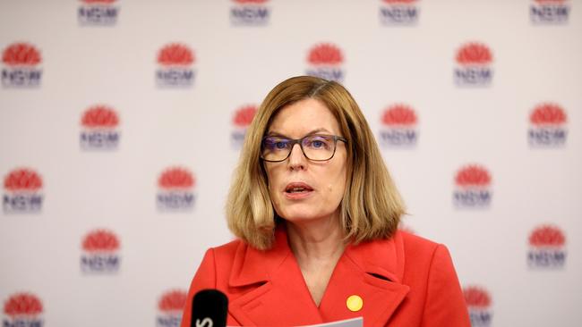 NSW Chief Health Officer Dr Kerry Chant provides an update on COVID-19 at a press conference today. Picture: Damian Shaw