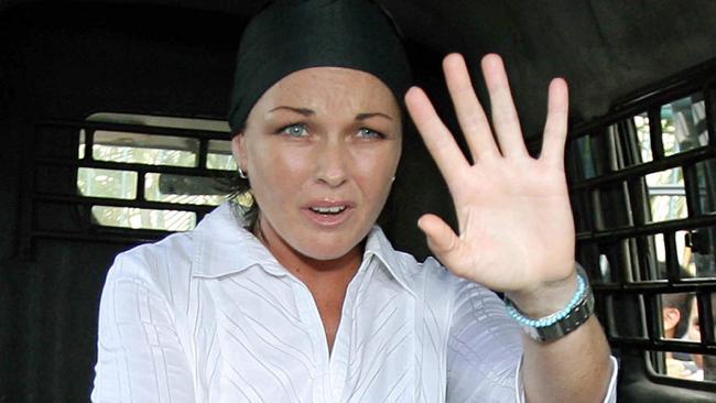 Schapelle Corby IN a prison van on arrival at a court hearing in Denpasar / Pic: AFP