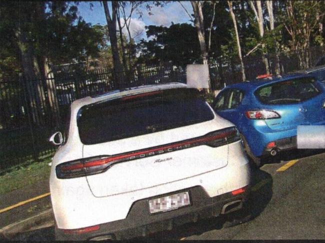 Photo taken by parking inspectors of the car belonging to Wayne James parked outside Helensvale Farmers Market.