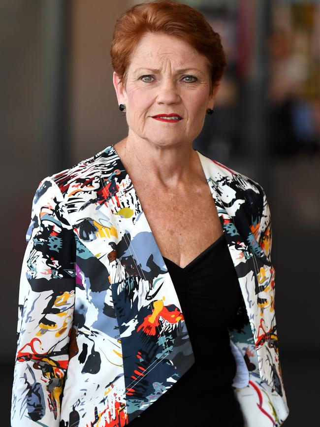 One Nation leader Pauline Hanson.