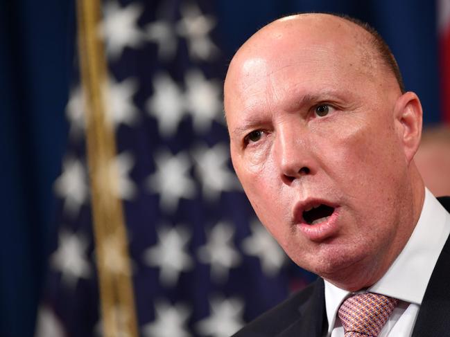 Home Affairs Minister Peter Dutton. Picture: AFP