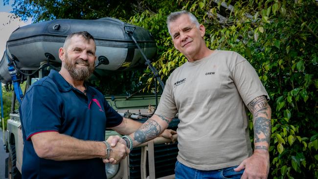 Ray Carson and Tim Cuming of SMEAC Inc have established a not for profit grassroots veterans organisation determined to make areal difference to the health longevity and wellbeing of veterans from all three services. Picture: Dr Bruce Redman.