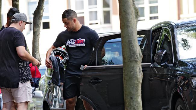 Jarryd Hayne is pictured in Surry Hills on Tuesday after a photo shoot. Picture: Stephen Cooper