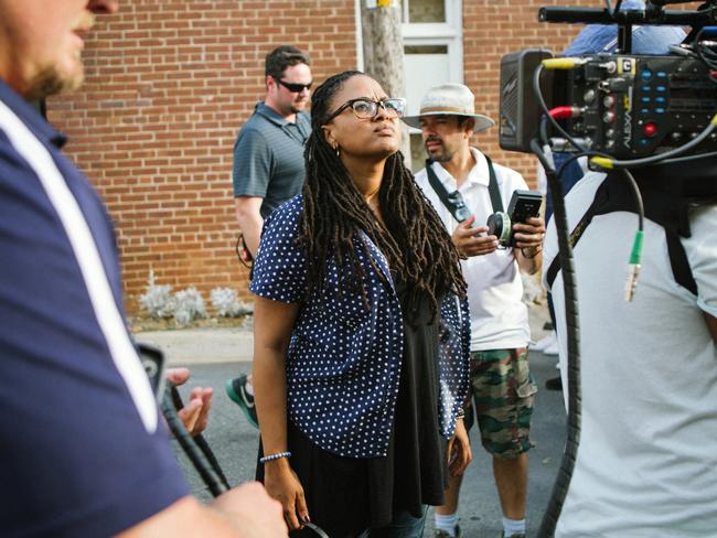 Civil rights drama ... director Ava DuVernay appears on the set during the filming of Martin Luther King drama "Selma”, touted as an Oscars frontrunner. Picture: AP Photo/Paramount Pictures, Atsushi Nishijima)