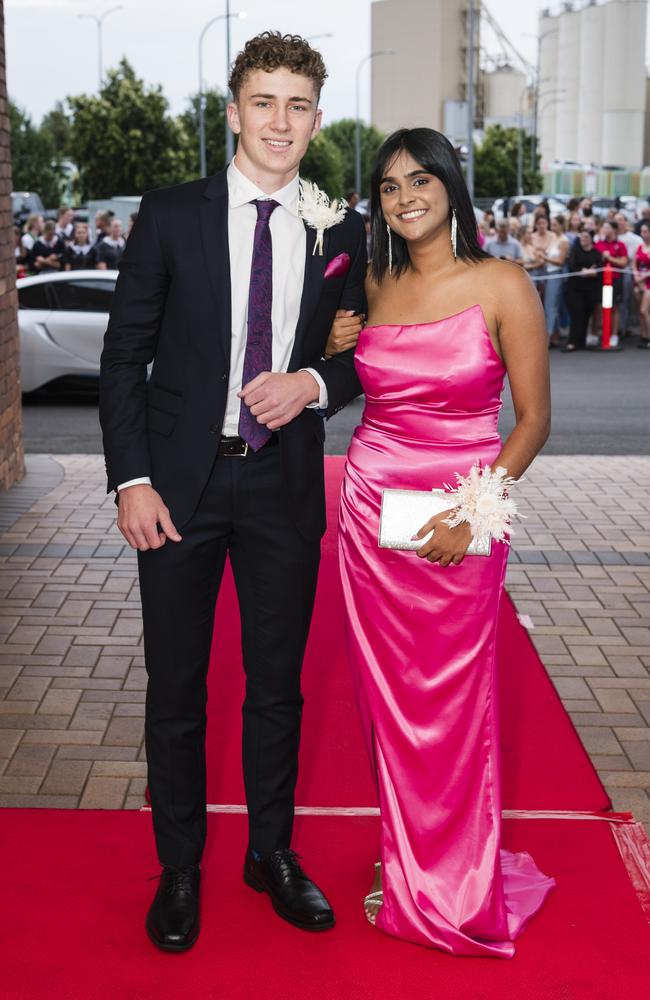 Harry Pratt and Tharushika Perera at Toowoomba Grammar School formal at Rumours International, Wednesday, November 15, 2023. Picture: Kevin Farmer