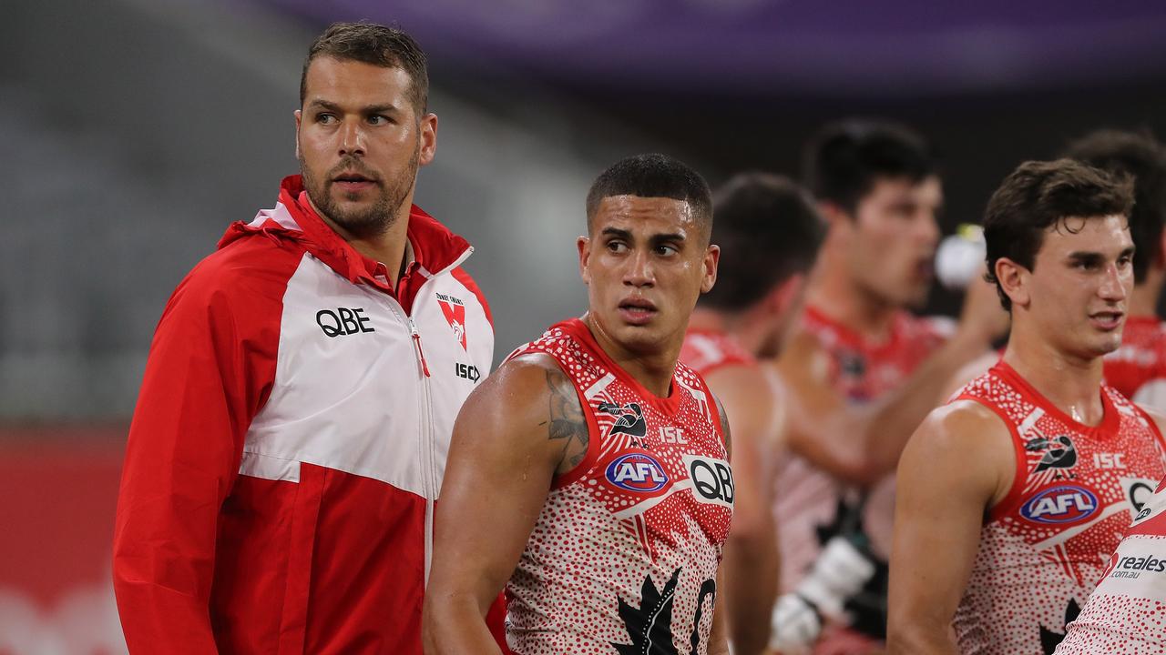 Lance Franklin was closing in on a return, but Sydney has now ruled him out of 2020. (Photo by Will Russell/AFL Photos via Getty Images)