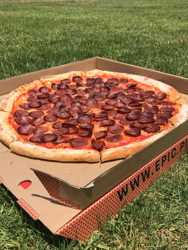 Epic Pizza lives up to its name with its huge pizzas for everyone to share.