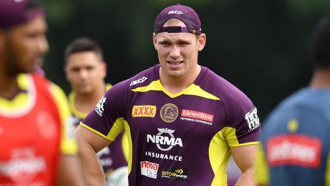 Having trained with the Broncos for nine months Matt Lodge makes his debut for the club in the NRL season-opener on Thursday night. Photo: Darren England