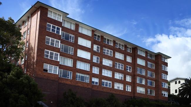 A Balmoral apartment block where residents say short-term letting is a problem. Picture: James Croucher